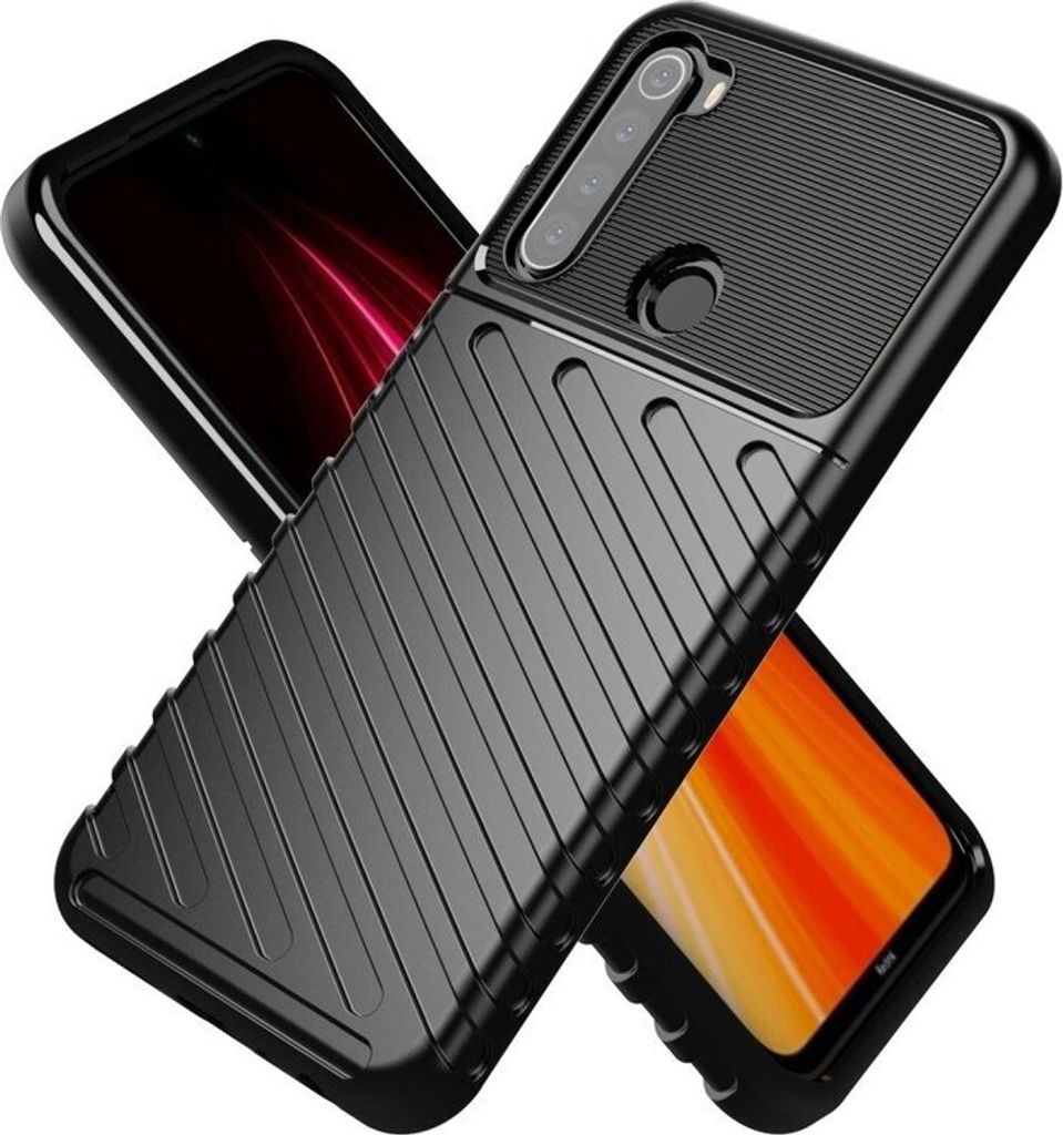 cofi1453 Hybrid Armor Etui SchutzHülle "Thunder" Case Bumper Cover Handyhülle Matt Hülle Robust Rutschfest kompatibel mit Xiaomi Redmi Note 8 Pro
