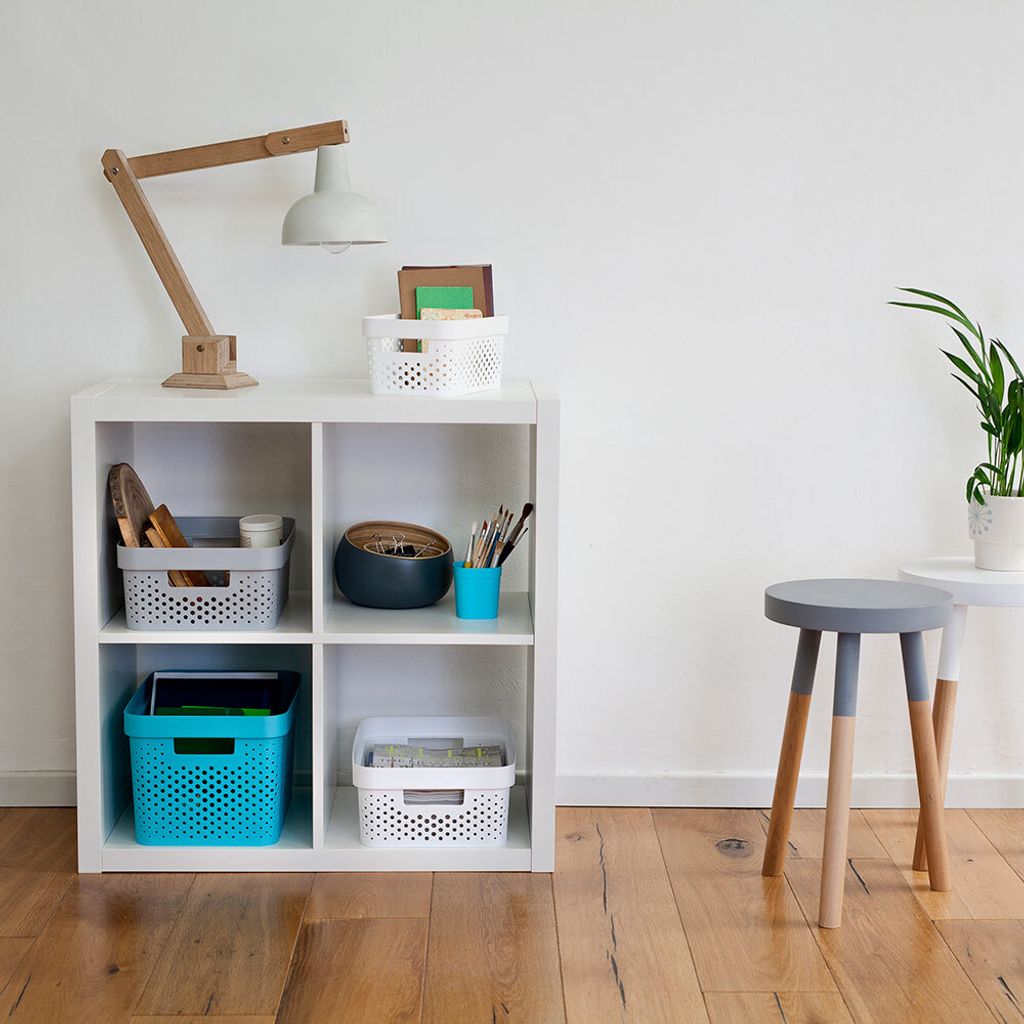 Úložný box Infinity s vekom biely bodky 17 l Obrázok produktu 18