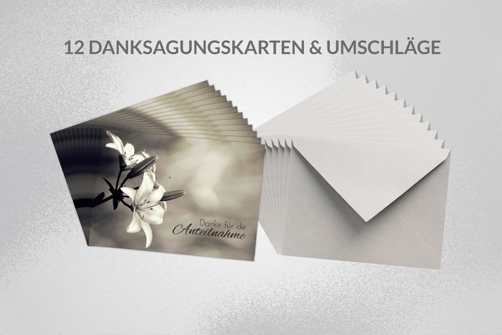 Dankeskarten Mit Umschlag – Klein (15x23 Cm) & Groß, Blanko Zum Selbstgestalten