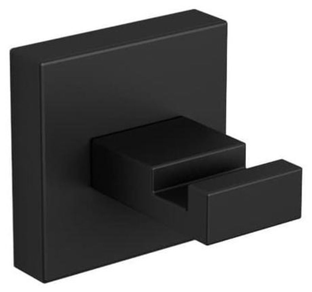 SAT BWAY Handtuchhacken 4,4x4,4cm zur Wandmontage, Aluminium schwarz matt
