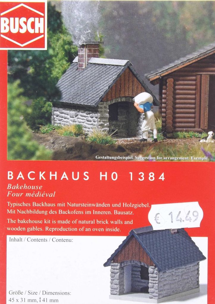 Busch 1384 Backhaus Spur H0 in