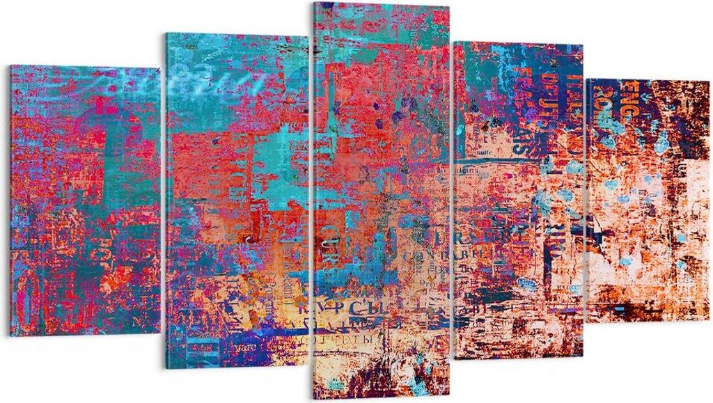 Bild auf Leinwand - Leinwandbild - Graffiti modern - 160x85cm - Wand Bild - Wanddeko - Wandbilder - Leinwanddruck - Bilder - Kunstdruck - Wanddekor...