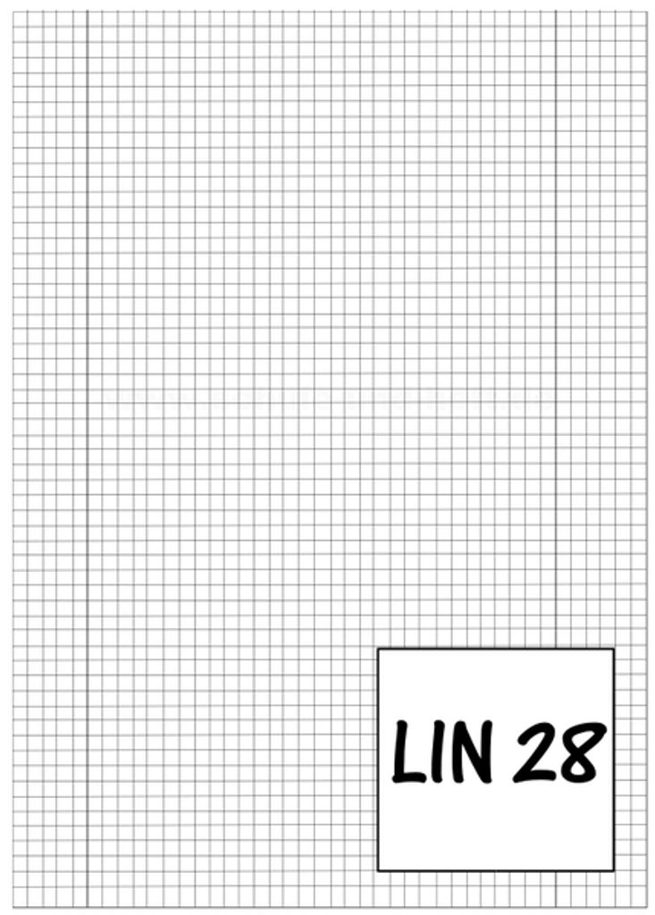 Landre Schulheft A4, 32 Blatt, Lineatur 28, kariert mit Rand, 5 Stück