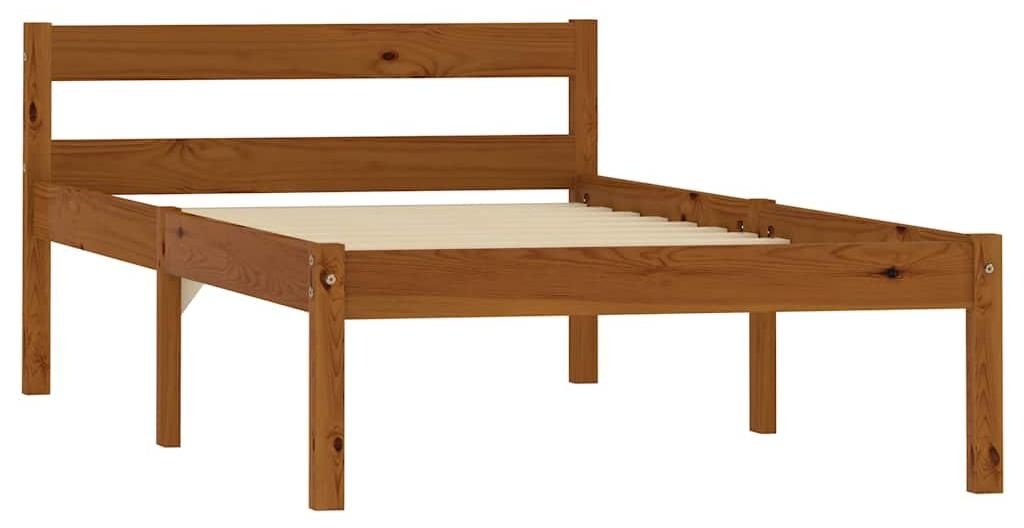 vidaXL Massivholzbett Honigbraun Kiefer 100x200 cm Produktbild 