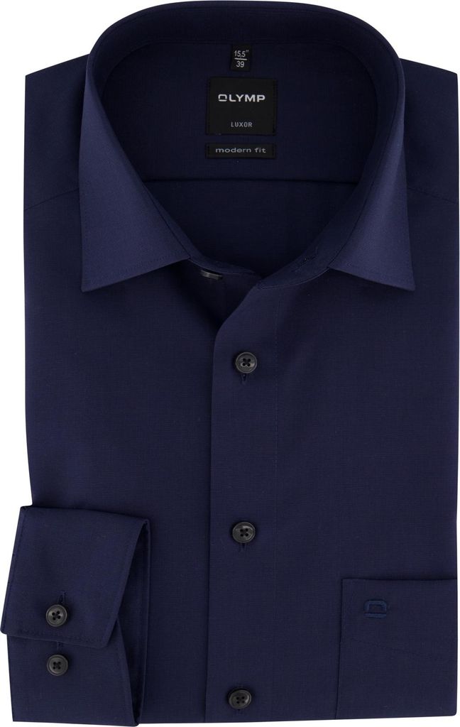 Olymp Hemd Luxor Uni Marine Modern Fit Produktbild 