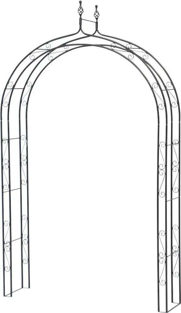 Support plantes grimpantes Oxford métal anthracite résistant aux chocs