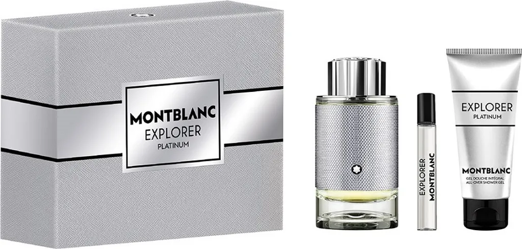 Coffret Montblanc Explorer Platinum EDP 100ml avec Gel Douche et Mini