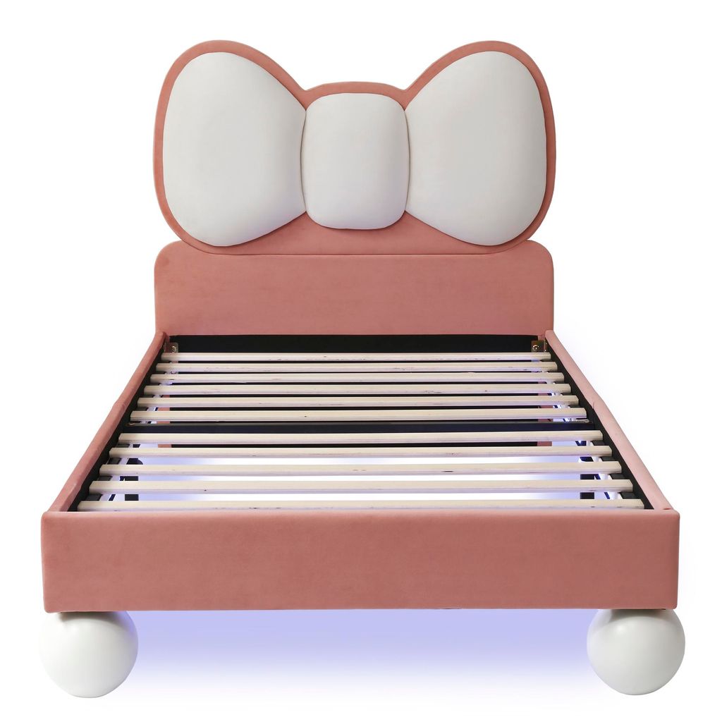 Flieks Polsterbett 90x200cm mit Led, Kinderbett Einzelbett Produktbild 