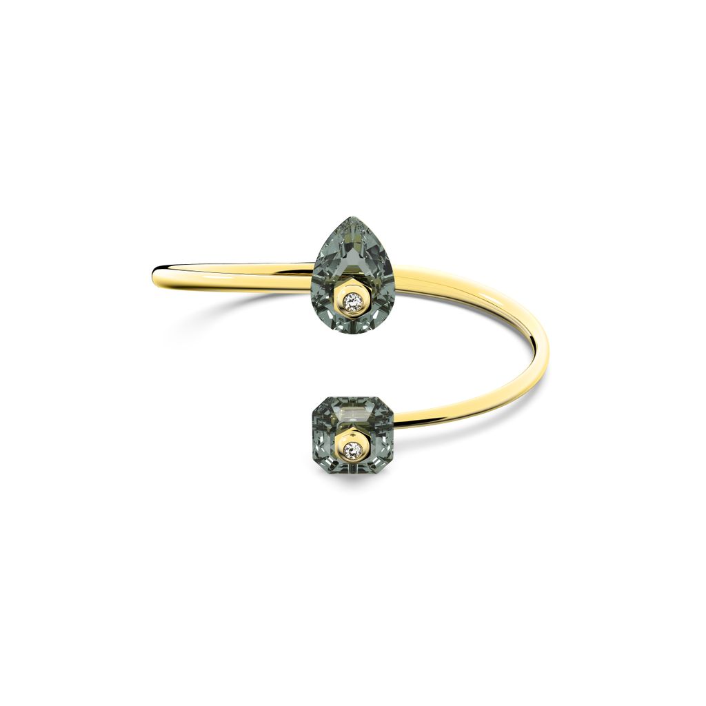 Swarovski Armreif Uni Numina Mixed Cuts Grau Gold-plattiert 5620754