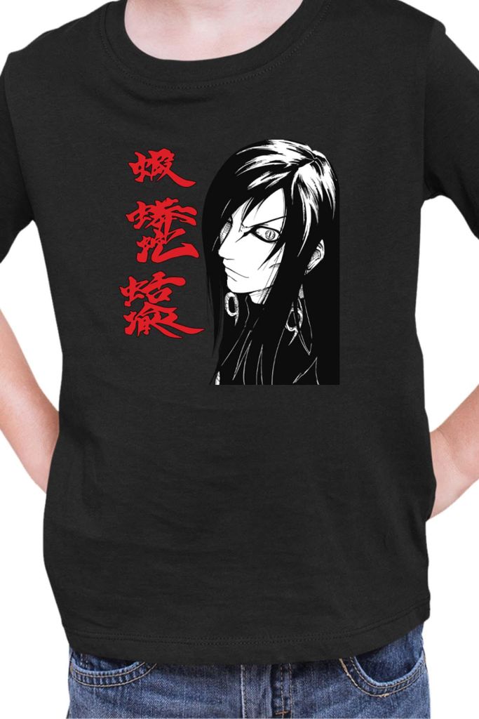 Kinder T-Shirt Naruto Orochimaru 01, 9-11 Jahr - 140 / Schwarz