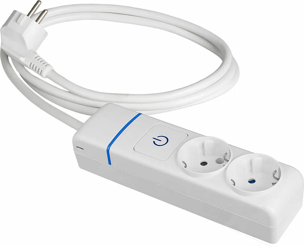 Multipresa 2 Posti Solera 8012pil con Tasto Luminoso - Sicura per Casa