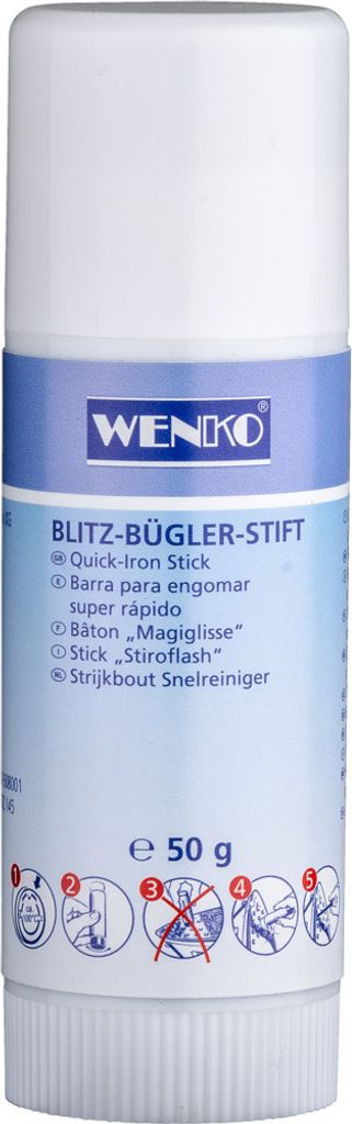 WENKO Blitzbügler-Stift Bügeleisen Reinigungsbürste 50g Lösungsmittelfrei