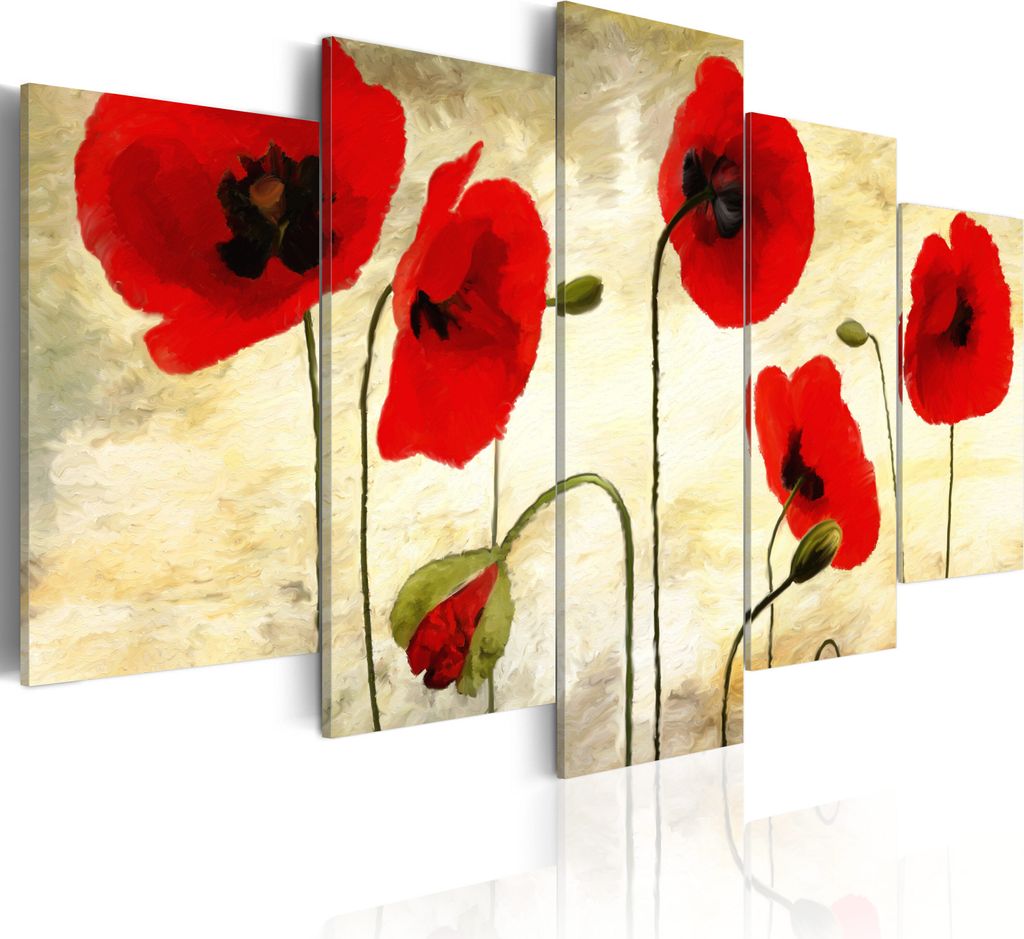 Modernes Wandbild 020110- 26 (100x50) - 5 Teilig Bilder Fotografie auf Vlies Leinwand Foto Bild Dekoration Wand Bilder Kunstdruck Blumen
