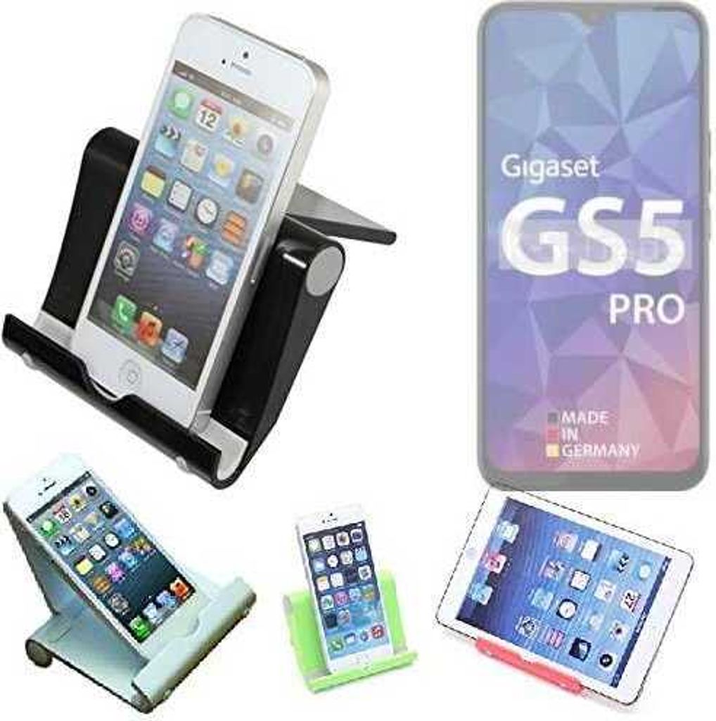 K-S-Trade Handy-Ständer kompatibel mit Gigaset GS5 Pro SE faltbarer Tischständer Smartphone Tablet Halterung Reise