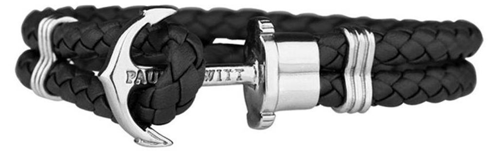 Bracciale Paul Hewitt PHREP ancora argento/nero L Immagine del prodotto 
