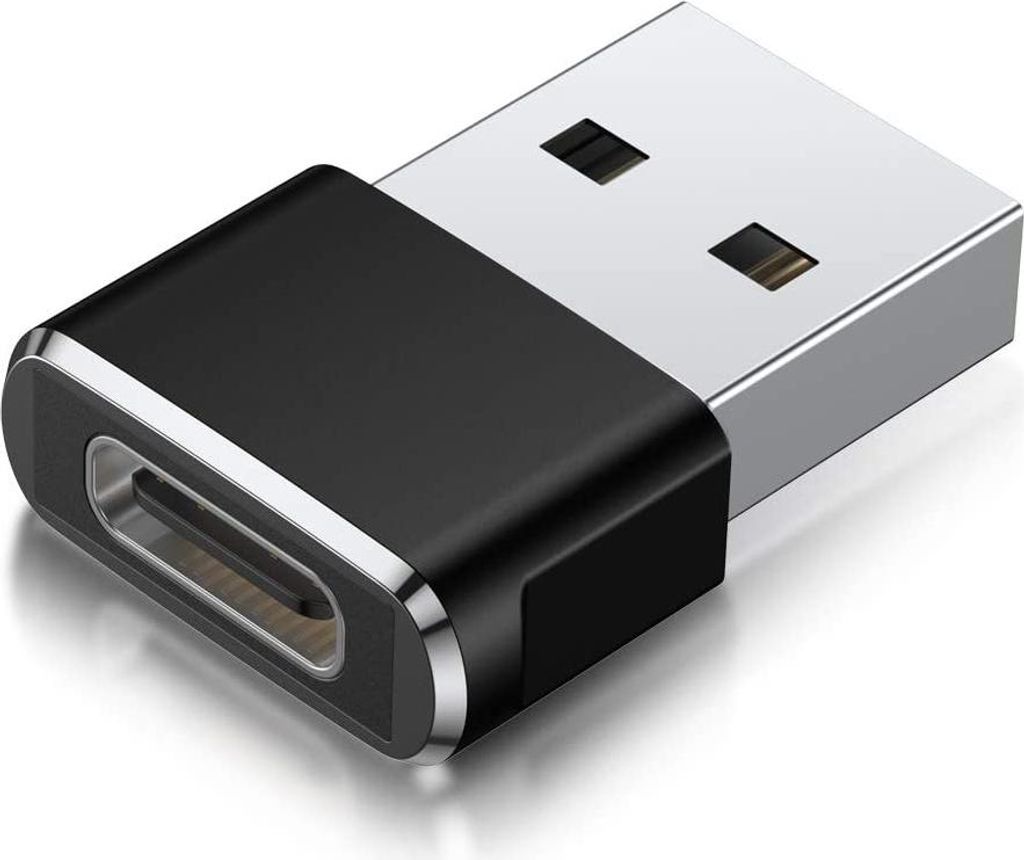 Cadorabo USB Adapter in Schwarz USB C auf USB Adapter Konverter