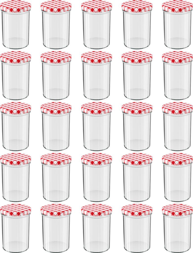WELLGRO Einmachgläser mit Schraubdeckel - 435 ml, 8,5 x 12 Produktbild 