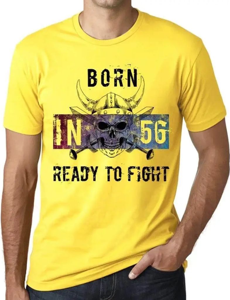 Herren Grafik T-Shirt Geboren in 56 bereit zu kämpfen – Born In 56 Ready To Fight – Geschenk 56. Geburtstag Jahrestag 56 Jahre Jubiläum 56 J...