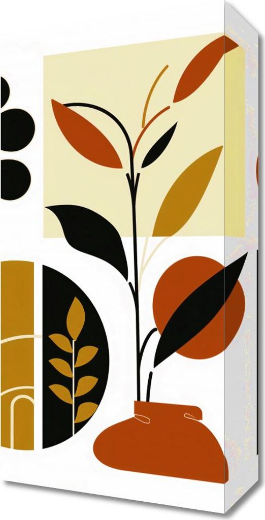 Bild 20x40cm Botanischer Collage