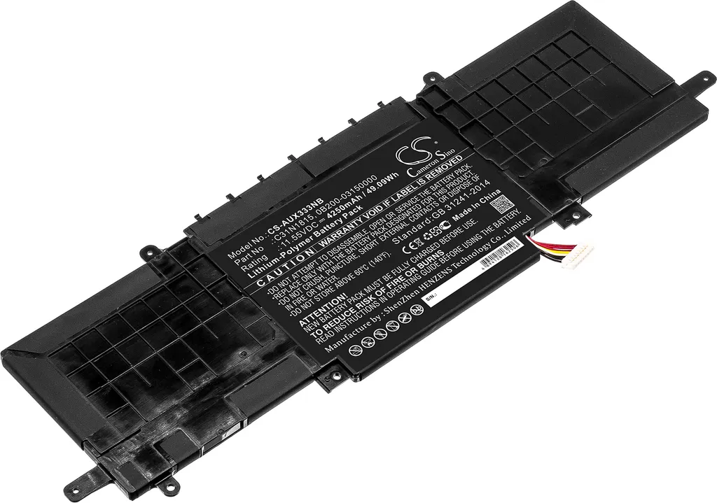 TECHTEK Batteria notebook compatibile con [Asus] BX333FN, RX333FA, RX333FA-A3141T, RX333FN, RX333FN-A3138T, RX333FN-A3139T, UX333, UX333FA, UX333FA-0