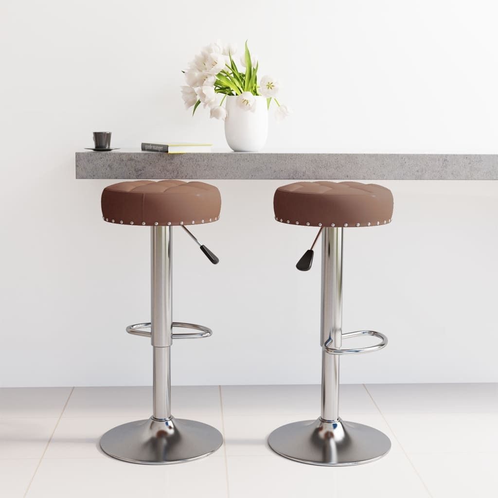 Maison Exclusive - Barhocker 2 Stk. Braun Stoff