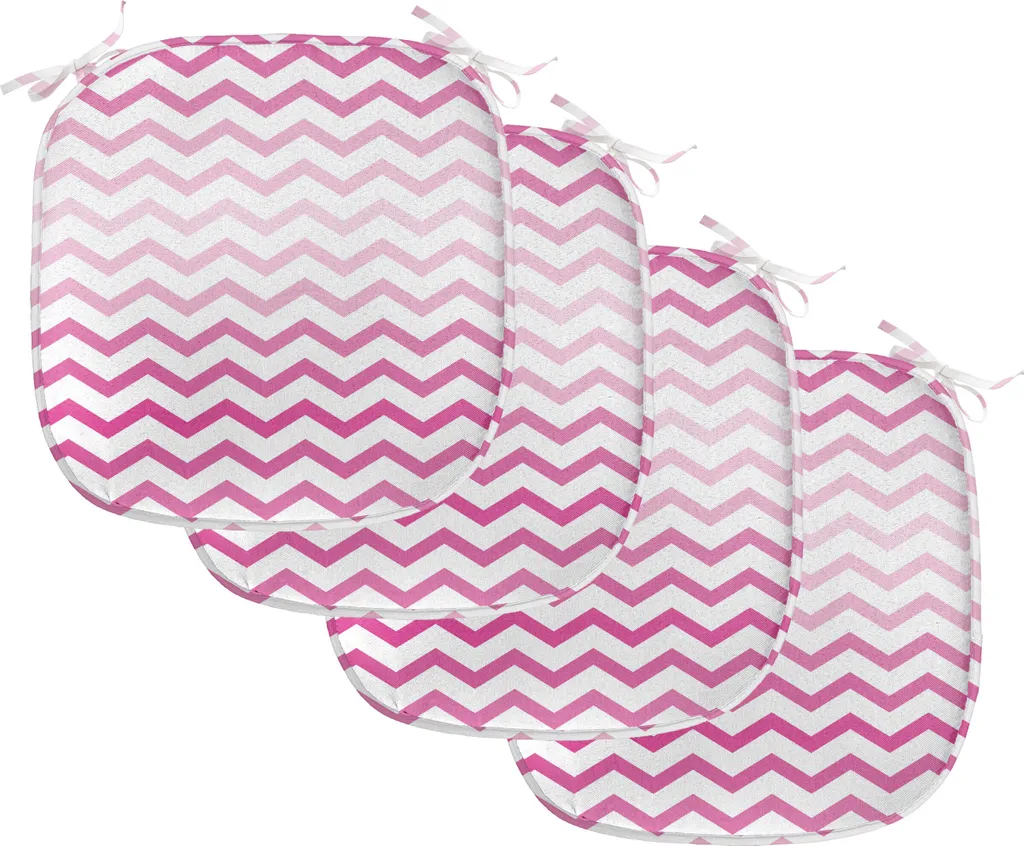 ABAKUHAUS Coussin de Chaise Rose Pâle 40x40 cm Lot de 4 Motif Twisted