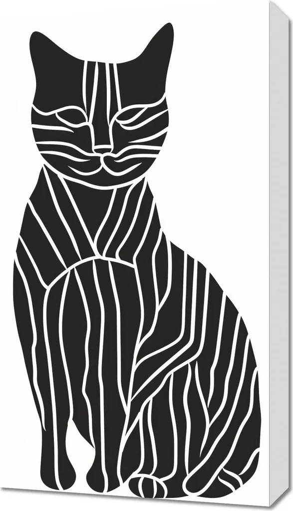 Offerta Quadro Zebra Gatto 40x70 cm - Stampa su Tela Canvas Pronto