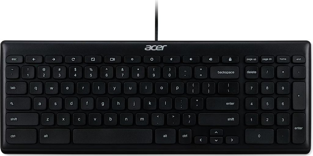 Acer USB Wired Keyboard, Plná velikost (100 %), Kabel, USB, Obrázek produktu 