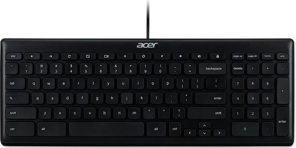 Clavier USB Acer QWERTY US International - Idéal pour Bureau et Télétravail