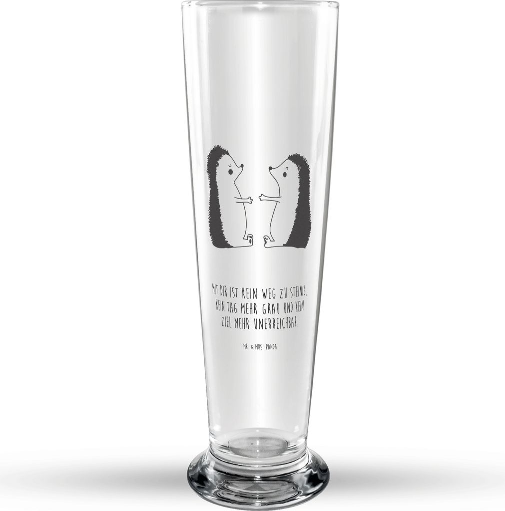 Mr. & Mrs. Panda Bierglas Igel Liebe - Transparent - Produktbild 