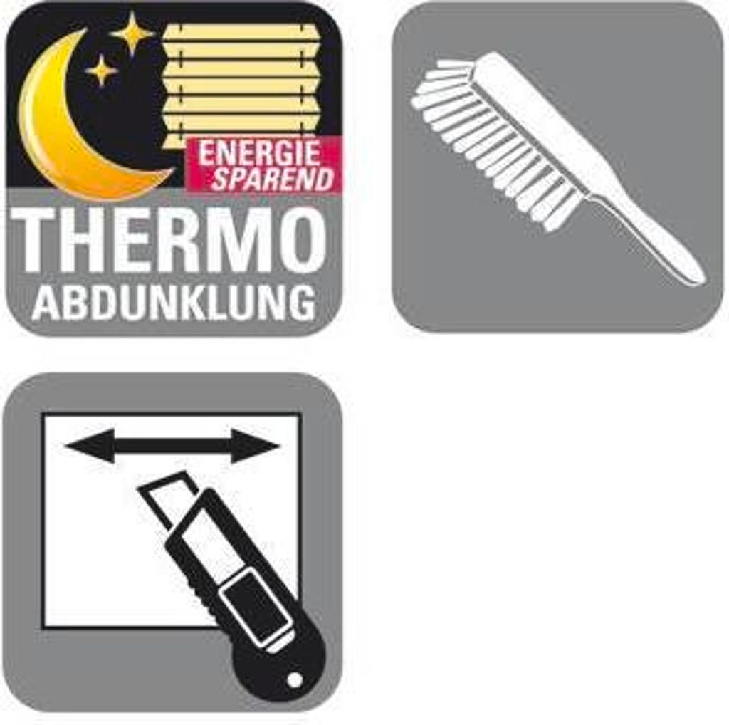 Gardinia EASYFIX Thermo-Plissee mit 2 Bedienschienen weiß 50 x 130 cm