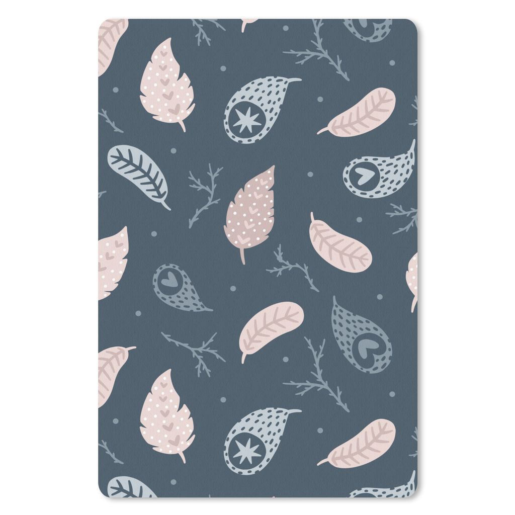 MuchoWow Mauspad Mousepad Muster - Blätter - Äste 40x60 cm - Mousepads - Maus Mat - Pad - Mausunterlage - Schreibtisch Accesoire