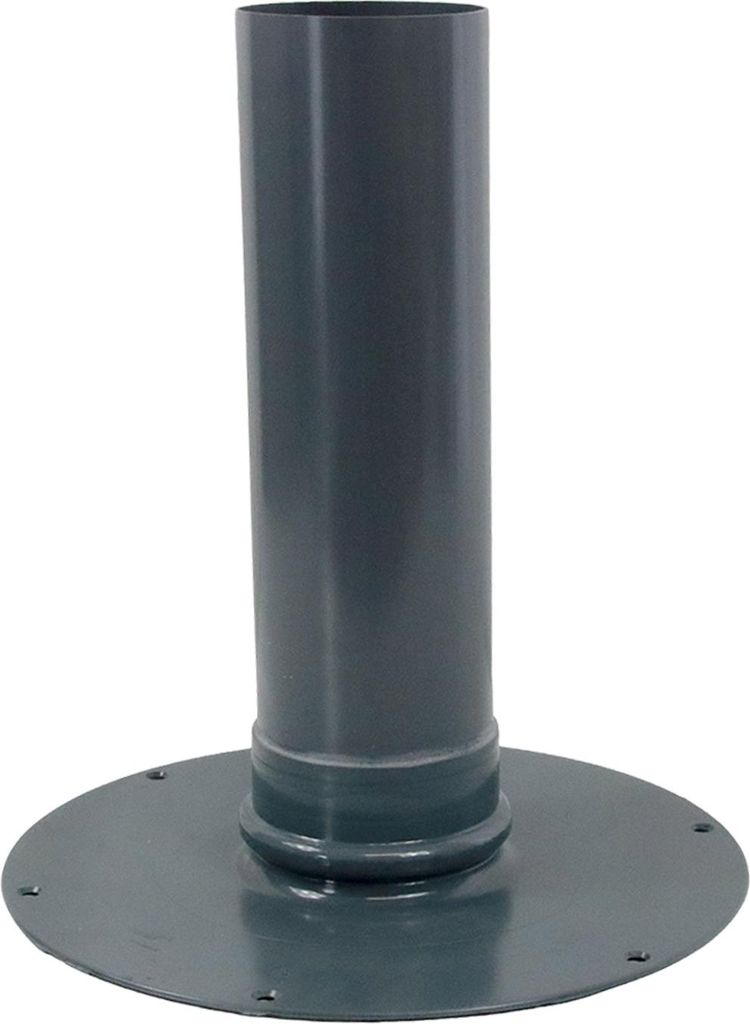 Flachdach-Unterteil aus Hart PVC mit Rückstaudichtung DN 100