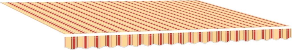 vidaXL Einziehbare Markise Gelb und Orange 450 x 300 cm Stoff