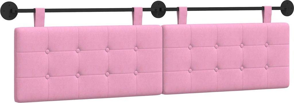 vidaXL Hängendes Kopfteil Rosa Stoff