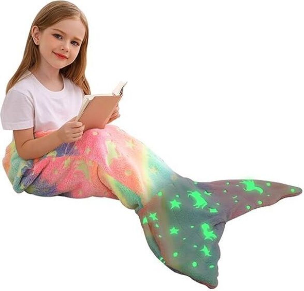 100 x 43 cm Meerjungfrauenschwanz-Decke für Kinder 2-8 Produktbild 5