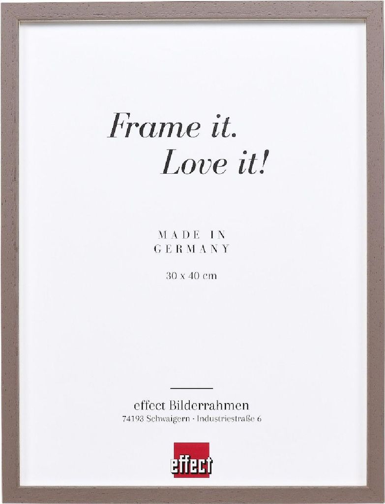 Fancy Holzrahmen Profil 35 braun 10x10 cm normales Glas + Abstandshalter