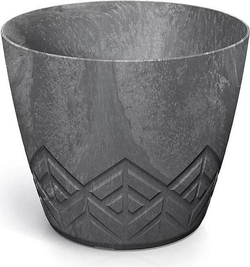 ARECO Beton-Effekt Blumentopf 13,8 cm - Farbe: Marengo