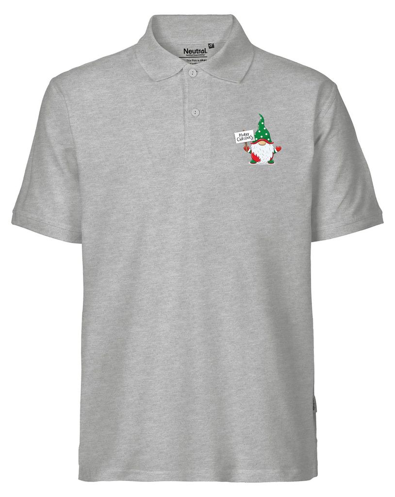 Huuraa Herren Polo Shirt Wichtel Merry Christmas XL Sport Grey Bio Baumwolle Fairtrade Poloshirt Geschenkidee