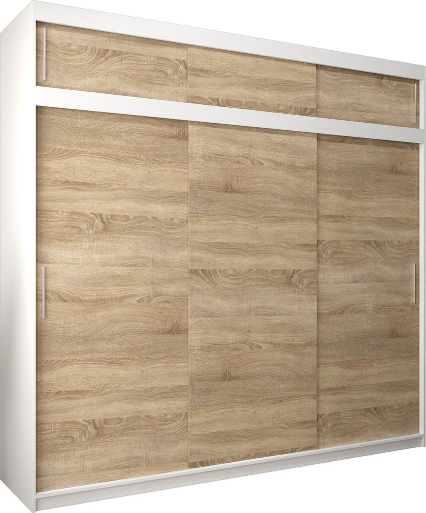 Kleiderschrank, Schiebetürenschrank Schlafzimmer, Schrank TOKYO 250 mit Aufsatz, Höhe 240 cm