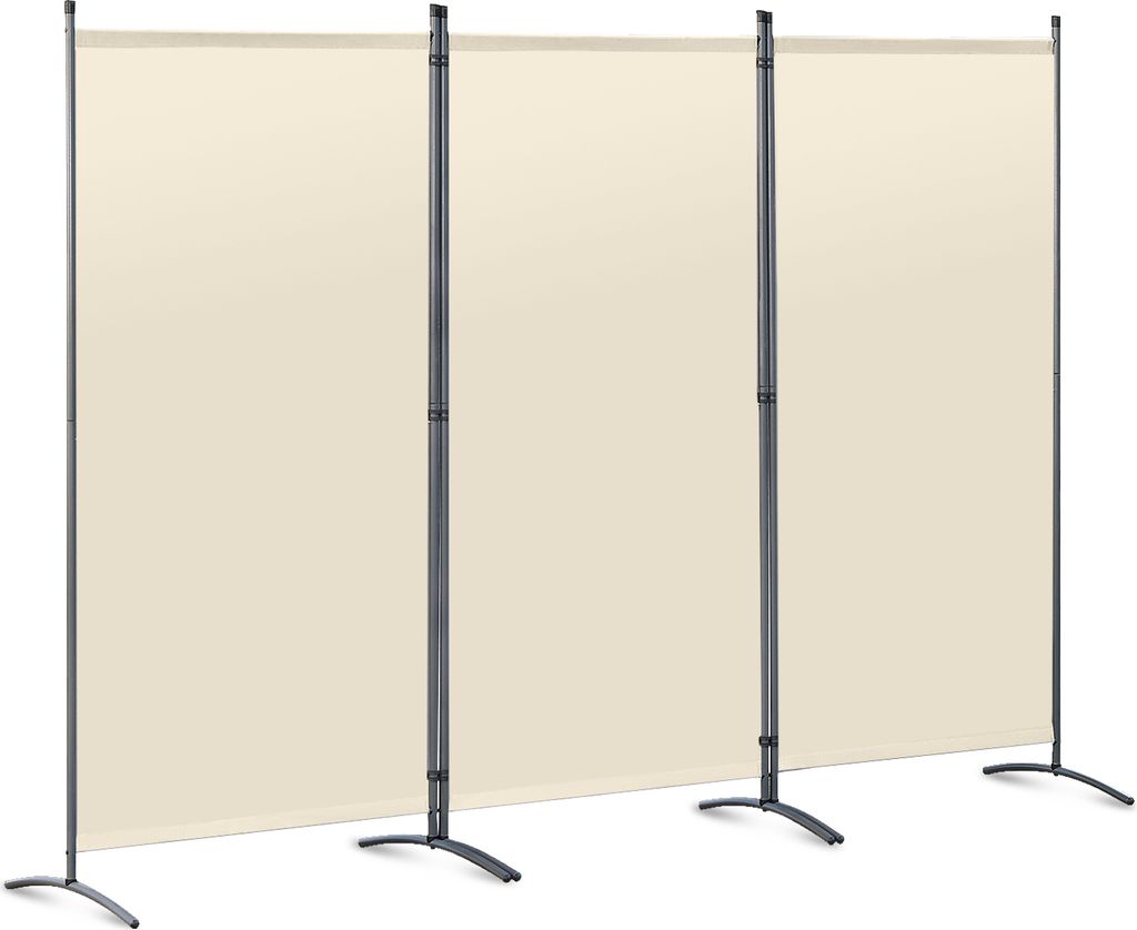 Angel Living 3 Teil 250X170CM Paravent Sichtschutz Balkonbespannung Balkonsichtschutz Paravent Raumteiler Trennwand,Beige