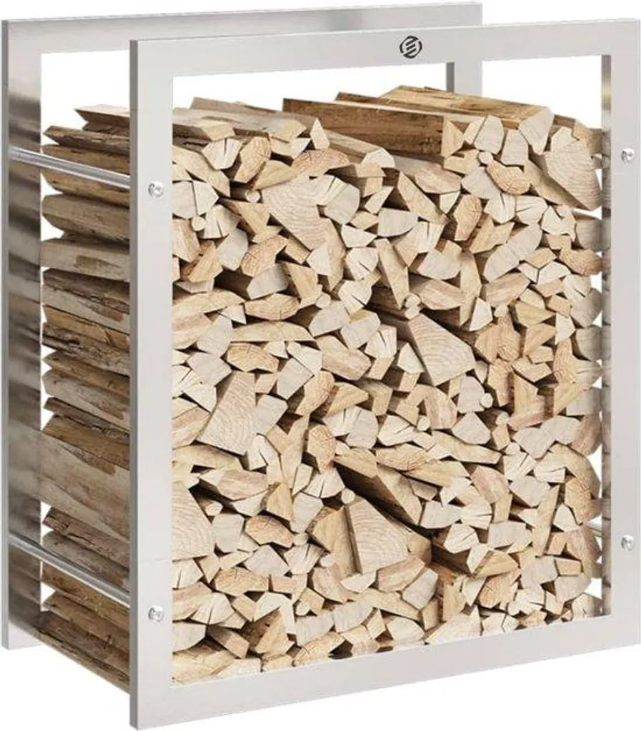 Abri à bois contre l'humidité : range-bûches 50x28x56 cm stable et sec