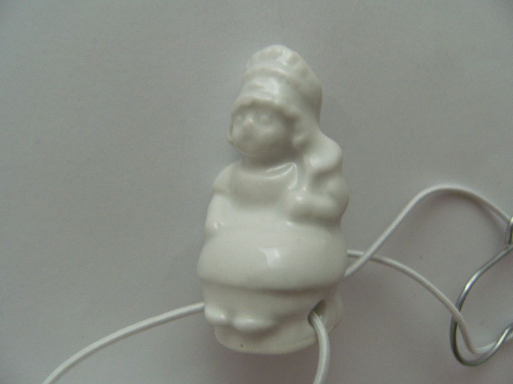 Porzellan Tropfenfänger Köchin, weiß, für Kaffee- oder Teekannen, Figur Koch Figuren