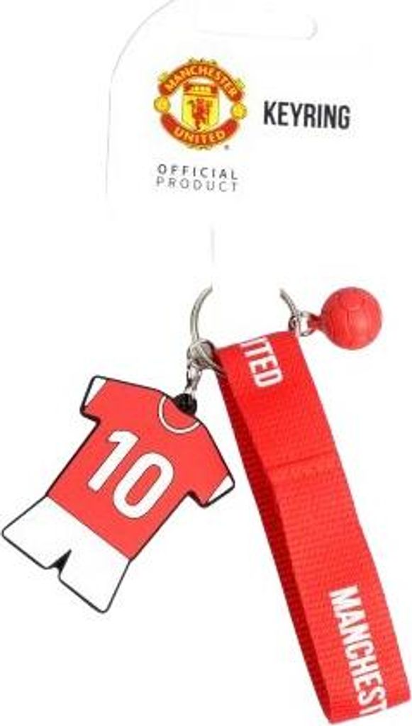 Manchester United FC - Schlüsselanhänger, PVC BS6599 (Einheitsgröße) (Weiß/Rot)