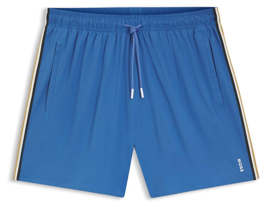 HUGO BOSS Iconic Badeshorts, Herren-Badehose, kobaltblau