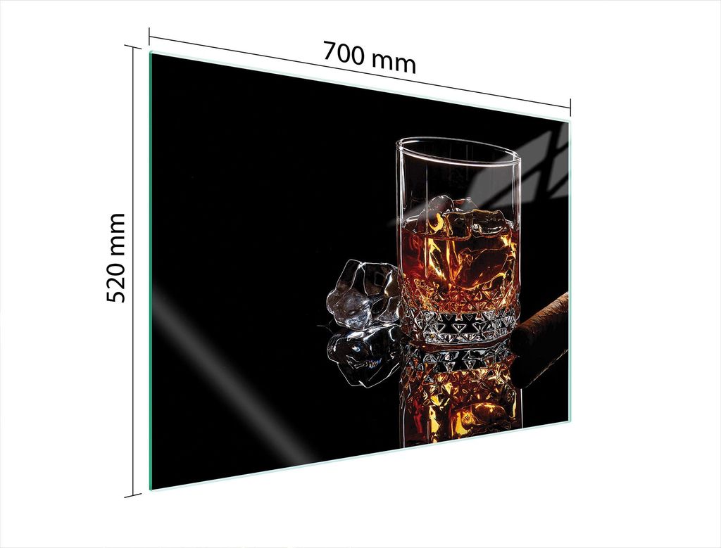 Glasschutzplatte Für Herd 70X52 Whisky