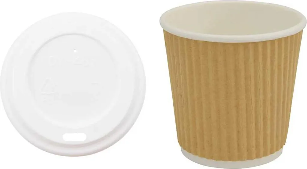 Gobelets jetables en papier avec couvercles pour café espresso 100ml