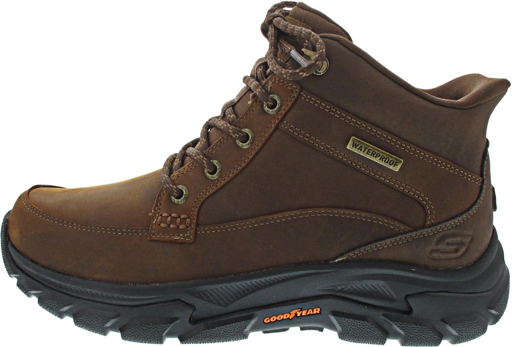 Skechers Respected 2.0 Orson, bruine slip-on schoenen, maat Productafbeelding 