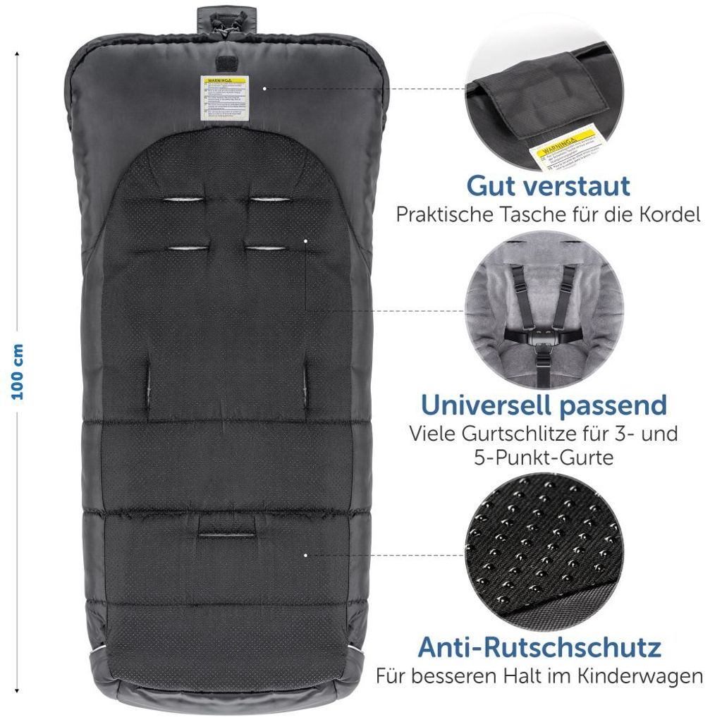 Universal-Fußsack Cosy Toes – Violett, Winddicht, Mit Fleece