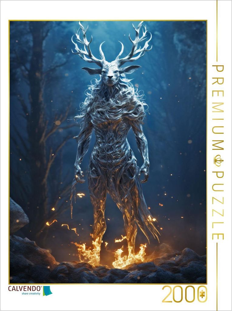 CALVENDO Puzzle Beschützender Faun | 2000 Teile Lege-Größe 90x67cm Foto-Puzzle für glückliche Stunden